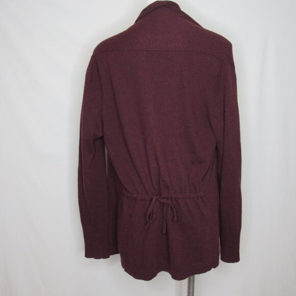 Banana Republic Burgundy Red Tie Back Cardigan Sweater Women's M Medium - Picture 4 of 9